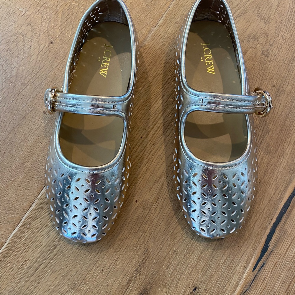 J. Crew Factory Kids Gold Metallic Shoes